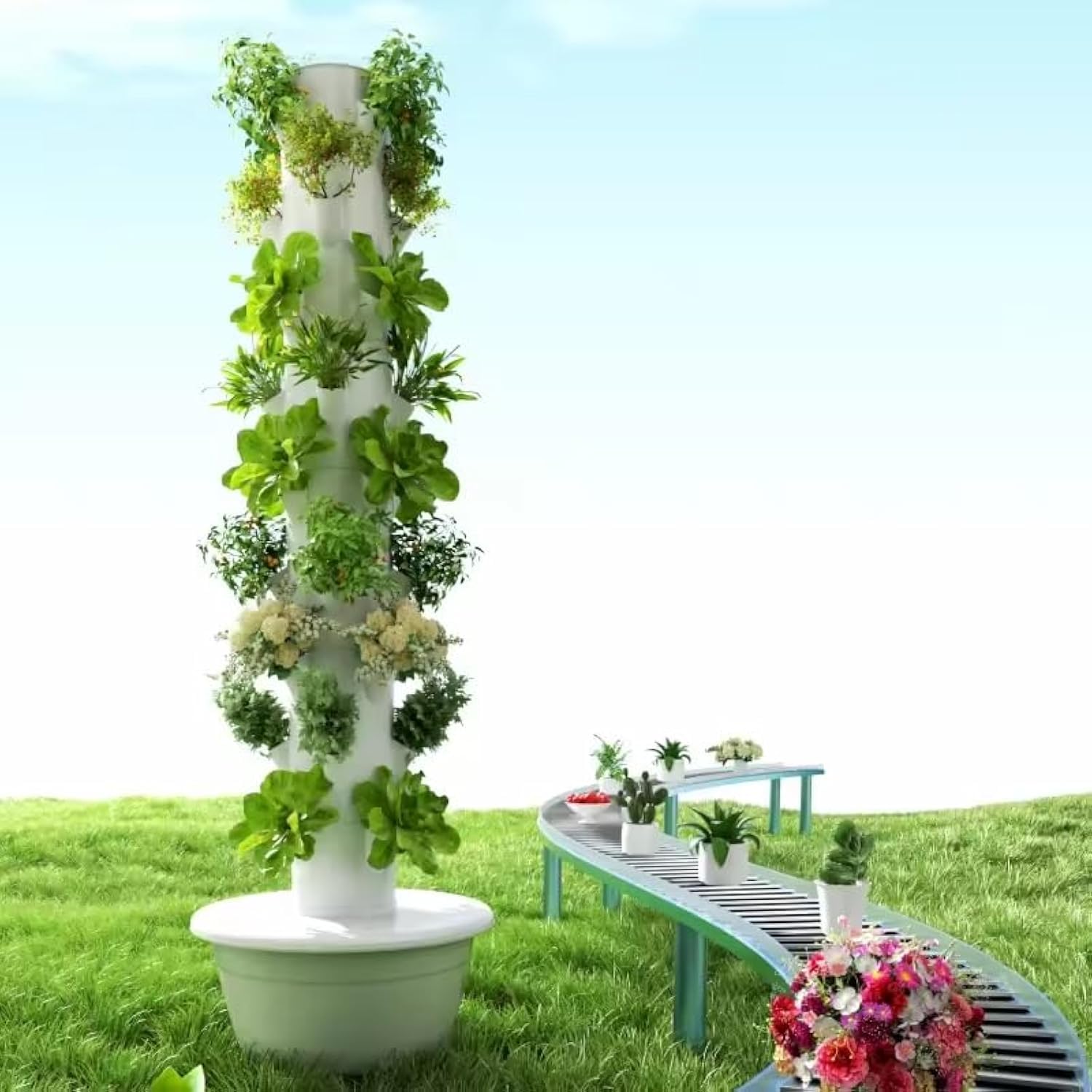 Vegetable Transplanter - Wieża do hydroponiki pionowej, wieża aeroponiczna