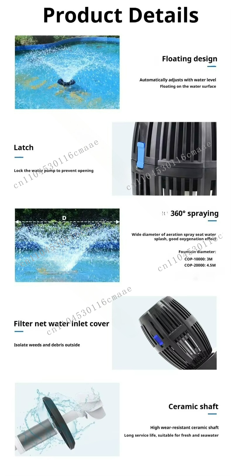 Pompa fontannowa LED COP-20000 – Farm Pond Liner recenzja i cena